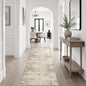2x6 Washable Runner Rug：Modern Abstract Soft Carpet Beige Brown | by FXRHLP