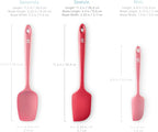 DI ORO - Large Silicone Spatula - 600ºF Heat-Resistant Spatula - Seamless Design - Pro-Grade Non-Stick Silicone Rubber with Reinforced Stainless Steel S-Core Technology (RED)