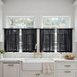 MIULEE 4 Panels Half Window Tier Black Sheer Curtains 42 x 36 Inches | Light by MIULEE