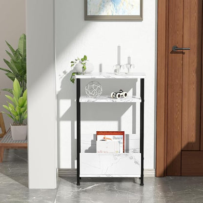 THUMEYE 7.1" Narrow Side Table for Small Spaces, 3 Tier Small End Table - Image 6