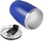 VEGOND Stainless Steel 12 oz Tumblers bulk Vacuum Insulated Double Wall Travel Tumbler with Lid and Straw Reusable Tumbler, Royal Blue 6 pack