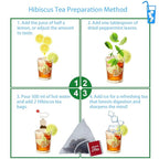Samcci - Hibiscus Tea Bags, 50 Teabags - Premium dried hibiscus flower for tea - flor de jamaica natural - Non-GMO - Caffeine-free - Rich in Antioxidants & Support Digestion