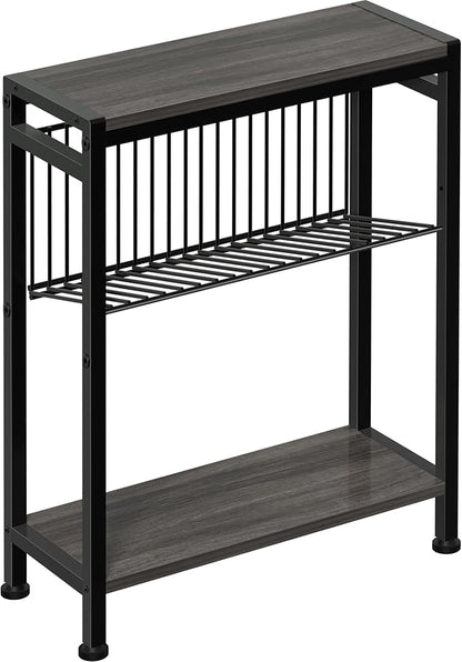 End Table for Small Space, 3-Tier Narrow Side Table by HOME