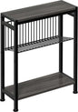 End Table for Small Space, 3-Tier Narrow Side Table by HOME