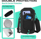 128 OZ Insulated Water-Bottles with Strap - 1 Gallon Water Jug with Straw & Spout Lid, Stainless Steel Large Water Bottle Leak Proof, Cold-48h Hot-24h Metal Water Flask w/Paracord Handle, Carrier Bag