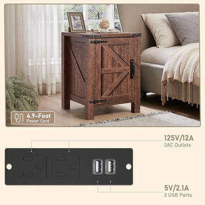 OKD Farmhouse Nightstand Set of 2 - Image 4