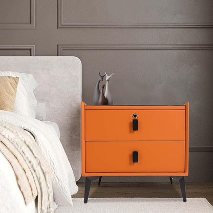 Smart Nightstand w/Fingerprint Lock Drawers, Smart Bedside Table w/USB Charging - Image 7