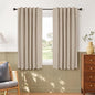 Linen Textured Total Blackout Curtains by 100BlackoutShield