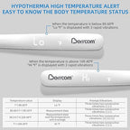 Berrcom Rechargeable Digital Thermometer for Adults and Kids, Medical-Grade Accurate Thermometers with LED Display, Fever Alarm, Fast Reading, Portable