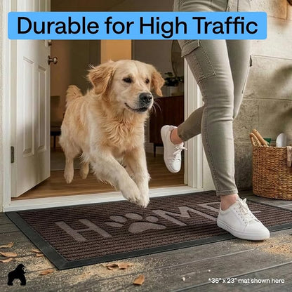 GORILLA GRIP 100% Waterproof All-Season WeatherMAX Doormat US Designed Natural - Image 7