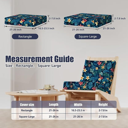 8Pcs Stretch Patio Cushion Covers, Outdoor Couch & Sofa Replacements Slipcovers - Image 2