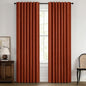 MIULEE Fall 100% Blackout Linen Curtains 42 x 63 Inch Burnt Orange 2 Panels | by MIULEE