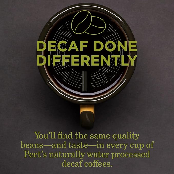 Peet's Coffee, Dark Roast Decaf Single Serve Coffee Pods - Decaf House Blend 32 Count (1 Box of 32 Pods)