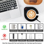 Electric Coffee Mug Warmers for Desk, 75℃ Precision Heating & Auto Shut Off, Spill-Proof Cup Warmer for Coffee/Tea/Milk/Hot Chocolate Beverages (Black)