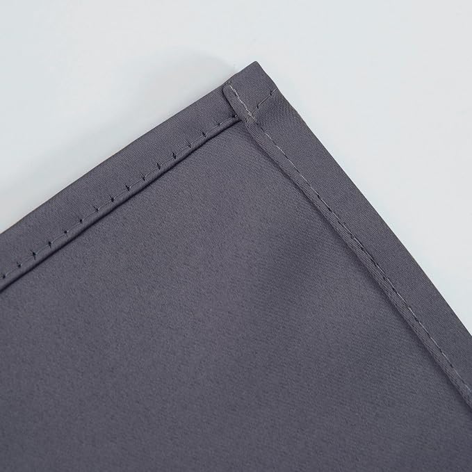 Blackout Curtains 66 x 72 Inch Long Grey Curtains Set of 2 Panels Room - Image 7