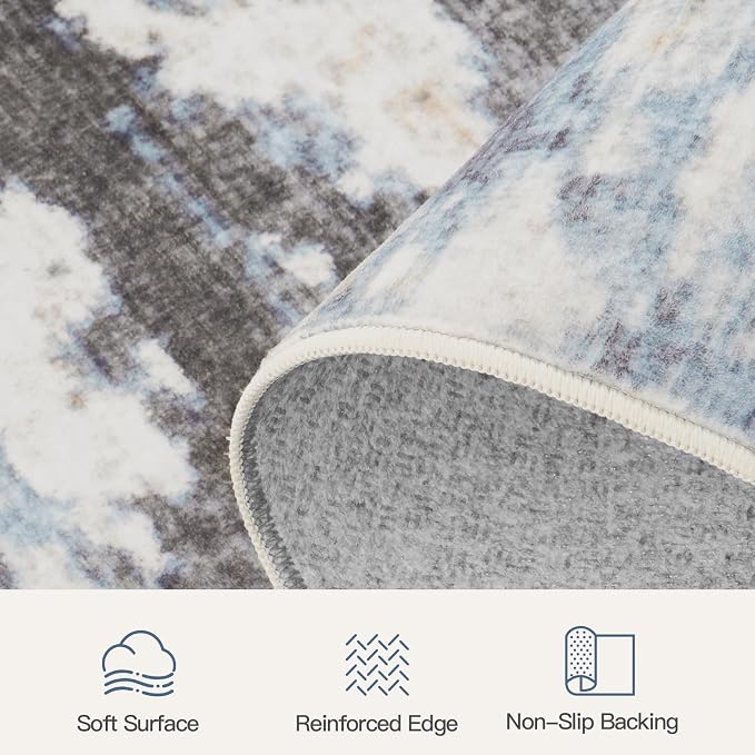 9x12 Area Rug for Living Room, Abstract Washable Large Rugs, Dining Room - Image 7