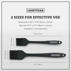 Lightyear Silicone Basting Pastry Brush Set (2 Pcs) ❘ 450°F Heat Resistant Oil Brush for Your Kitchen - Ideal For BBQ’s, Baking & Cooking | 100% Food Grade Silicone - BPA Free & Dishwasher Safe