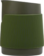 Normcore Handleless Milk Frothing Jug, Milk Pitcher 15.2 oz, Milk Frother Steamer Cup Stainless Steel Espresso Cup, Round Spout, Green, 450 ml