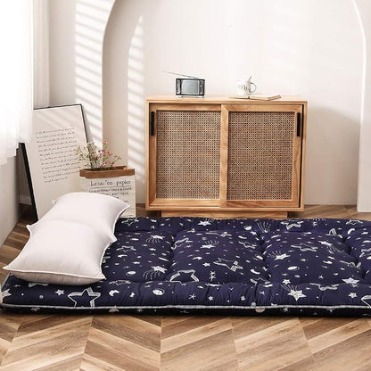 MAXYOYO Navy Star Futon Mattress Japanese Floor Mattress Tatami Floor Mat - Image 3
