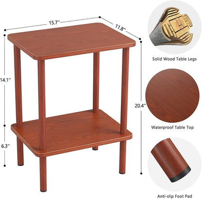 Apicizon 2 Tier End Table Set of 2, Small Side Table - Image 3