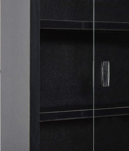 HOMCOM 5-Tier Display Cabinet, Glass Door Cabinet - Image 9