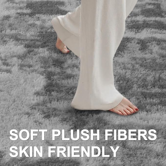 Shag Rugs for Bedroom Living Room, Tie-Dyed Ultra Soft Fluffy Furry Area Rugs - Image 4