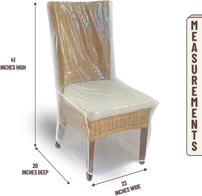 Evelots 6-Pack Clear PVC Dining Chair Covers, Spill-Resistant Protectors | - Image 4