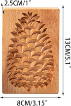 Wooden Cookie Biscuit Mold, 3D Baking Mold, Embossing Craft Decorating Baking Tool, Suitable for Halloween Thanksgiving Christmas Kitchen DIY (Pine Nuts 10 * 8 * 2)