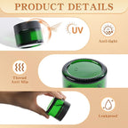 Glass Jars with Lids,Eco-Friendly Cosmetic Containers with Airtight Black Lids & Liners, Multi-Color Options for Cream, Lotion, Body Butter, DIY Skincare Travel Jars (Green, 2oz)