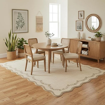 GarveeHome 6x9 Scalloped Area Rug Soft Washable Rug - Image 2