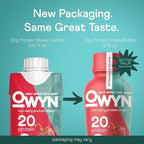 OWYN Only What You Need Vegan Protein Shake, Strawberry Banana,12 Fl Oz (Pack of 12), 100-Percent Plant Based, Dairy & Gluten Free, Soy & Tree Nut-Free, Egg-Free, Allergy-Free, Vegetarian, Kosher