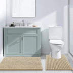 Arotive Luxury Chenille Bathroom Rug Mat, Extra Soft Thick Absorbent Shaggy Bath Rugs, Non-Slip Machine Wash Dry, Plush Bath Mats for Bathroom, Shower and Tub, 40x32, Beige