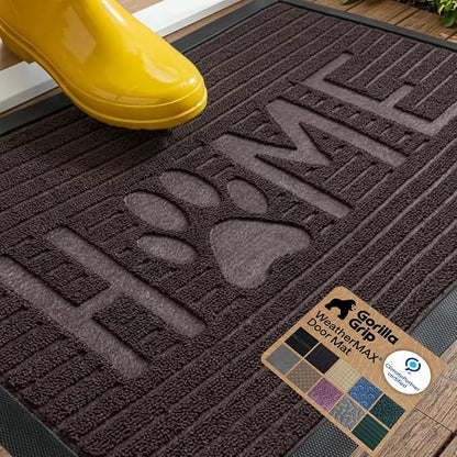 GORILLA GRIP 100% Waterproof All-Season WeatherMAX Doormat 35x23, US Designed by Unknown