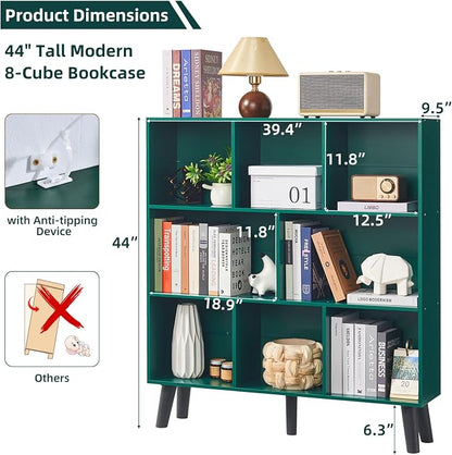 LEYAOYAO 8 Cube Bookshelf, 3 Tier Bookcase - Image 2