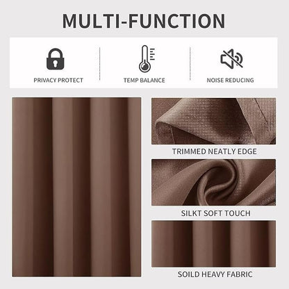 Joydeco Blackout Curtains 72 inches Long 2 Panels Set, Thermal Insulated Long - Image 4
