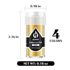 Edible Glitter for Cocktails - 4 Colors Gold Luster Dust Edible Drink Glitter Food Grade Metallic Shimmer Powder Cake Sprinkles for Beverage Chocolate Candy, 5g/Bottle