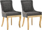 Upholstered Dining Chairs Set of 2, Modern Fabric Side Chairs by MZDOO