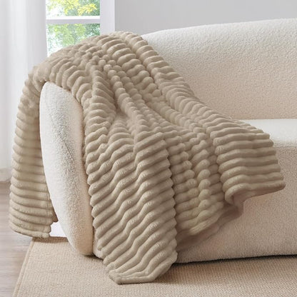 BEDELITE Ribbed Fleece Throw Blanket - Image 7
