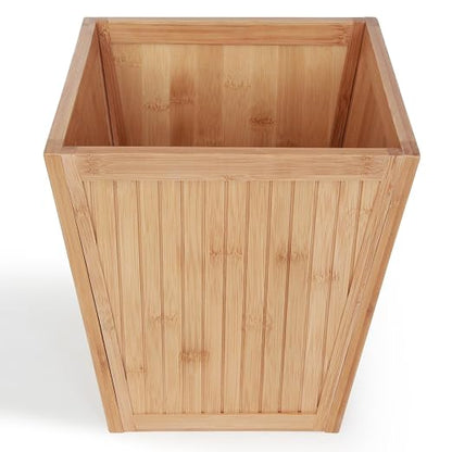 ToiletTree Products 100% Bamboo Wooden Wastebasket Trash Can by ToiletTreeProducts