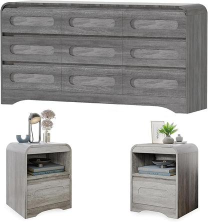 9 Drawer Dresser and Nightstand Sets by SOLACEFURNITURE
