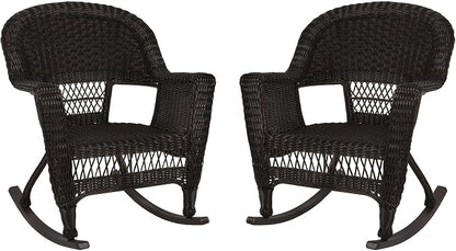 Jeco Set of 2 Wicker Rocker Chairs by Jeco