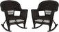 Jeco Set of 2 Wicker Rocker Chairs by Jeco