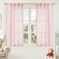 Linen Curtains 48 Inch Length Semi Sheer Light Filtering 2 Panels | Linen by LAMIT
