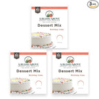 A Blend Above Birthday Cake Mix - No Bake Desserts, All Natural, Gluten Free, No MSG - Instant Dessert Mix, Fruit Dip, Bagel Topping, Frosting, Cheesecake Filling - Easy to Make - 4.2 Oz (Pack of 3)