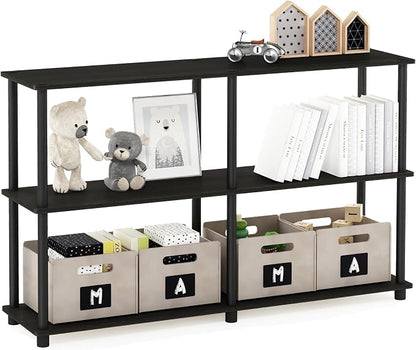 Furinno TURN-N-TUBE Storage Shelves, 3-Tier 47.4 Wide Book Shelf, Corner Shelf - Image 6