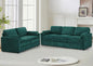 Classic Chenille Sofa Set with 2 Extra Armrest Pillows, Loveseat and 3-Seat by LESOFAIR