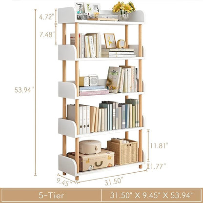 OSCHF 5-Tier Wooden Open Bookcase - Image 2