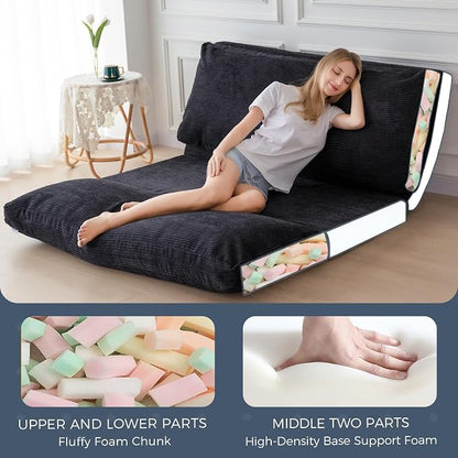 MAXYOYO Folding Sofa Bed, Extra Thick and Long Floor Sofa Convertible Sleeper - Image 5