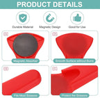 uxcell 2 Pcs Magnetic Scissor Holder, 7.48" x 3.46" Plastic Scissors Cover Durable Waterproof Protector Portable with Round Magnetic Absorber for Kitchen Shears, Red