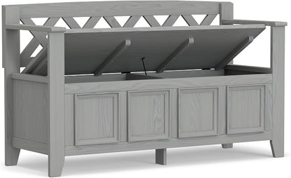 SIMPLIHOME Amherst Entryway Storage Bench - Image 4